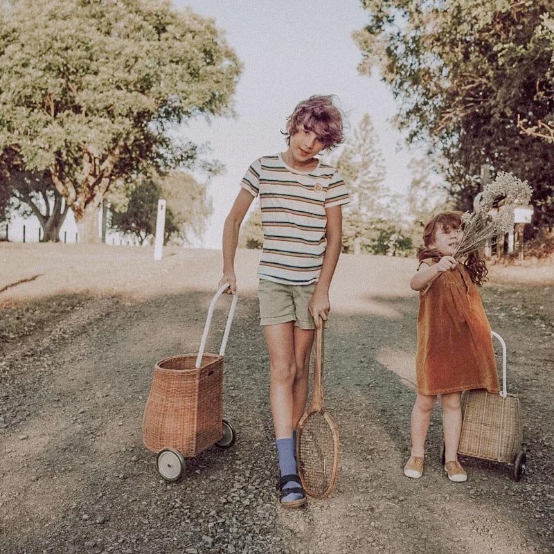 Olli Ella オリエラ　Rattan Medium Luggy Basket - Natural 高さ74cm [ラッピング不可]