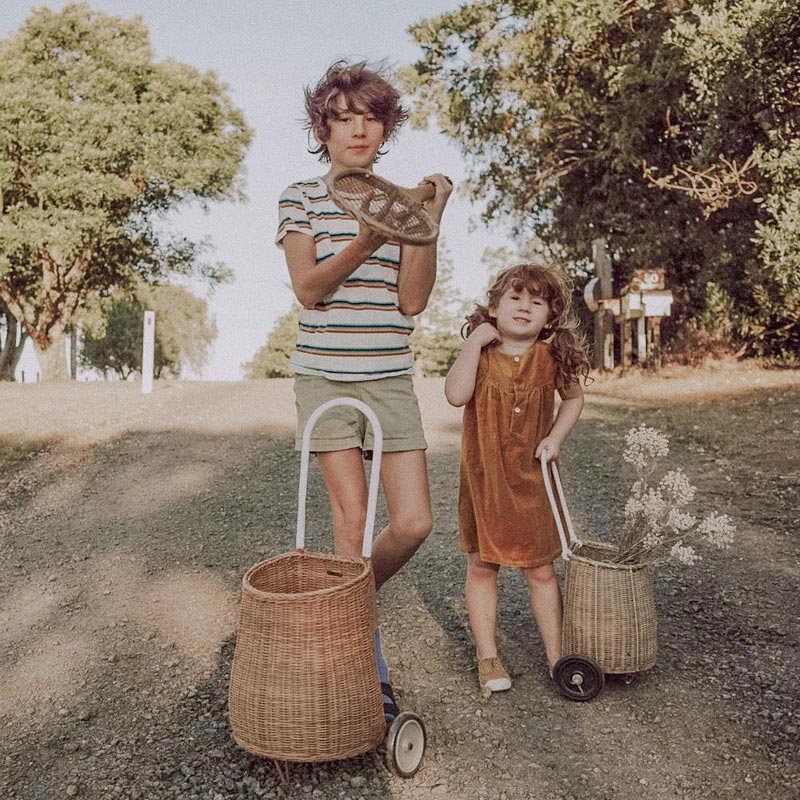 Olli Ella オリエラ　Rattan Medium Luggy Basket - Natural 高さ74cm [ラッピング不可]