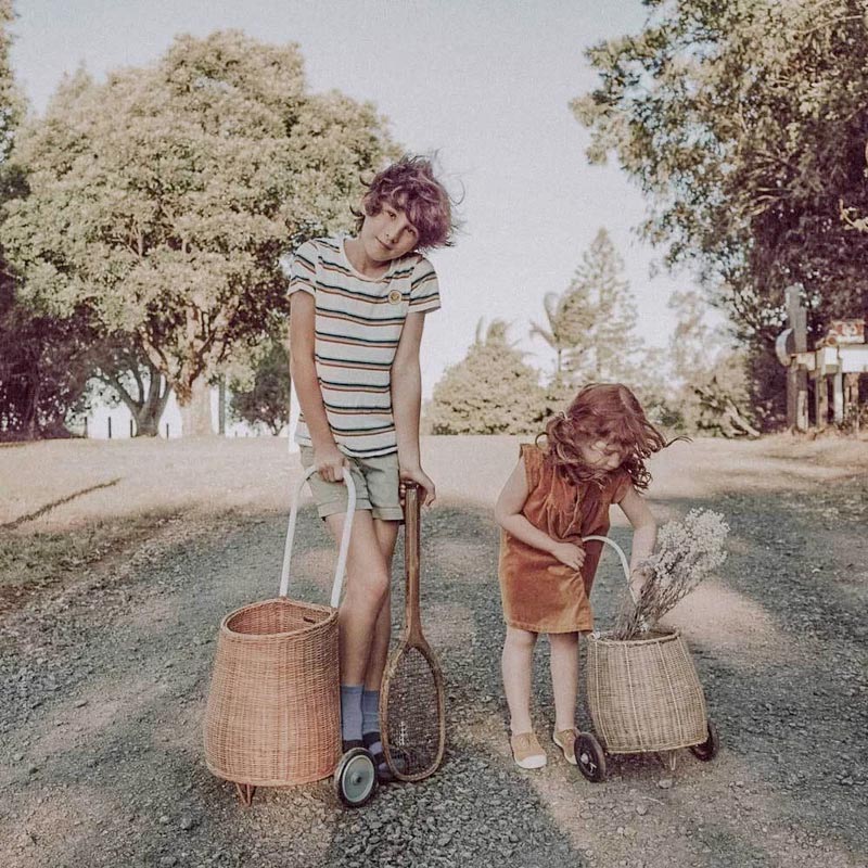 Olli Ella オリエラ　Rattan Medium Luggy Basket - Natural 高さ74cm [ラッピング不可]