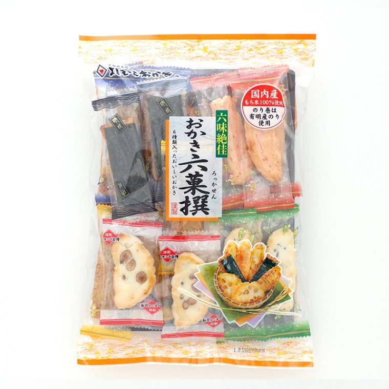 おかき六菓撰 | おかき・あられ・せんべい｜お菓子・駄菓子の