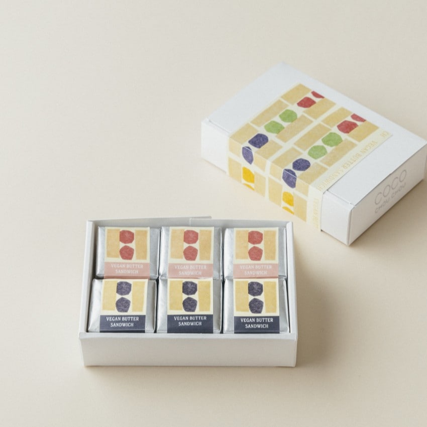【期間限定アソート6】ヴィーガンバターサンドストロベリー＆ホワイトチョコレート・巨峰(6個セット)