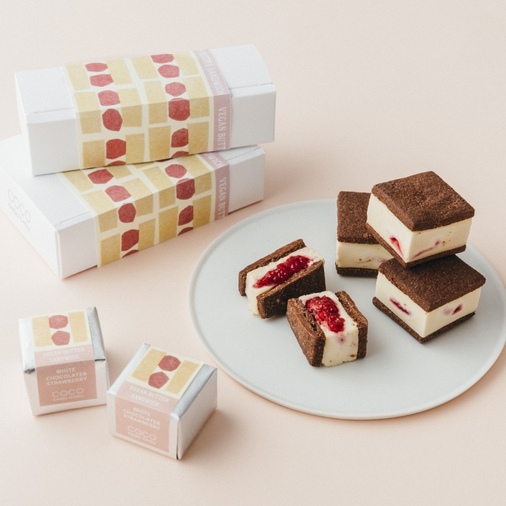 【期間限定】ヴィーガンバターサンド　ストロベリー＆ホワイトチョコレート(6個セット)