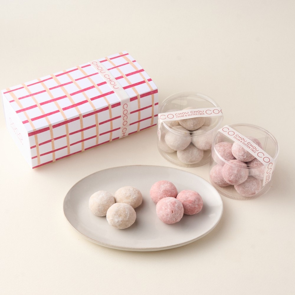 ＜スリーブ付き＞紅白スノーボール ストロベリー＆ヘーゼルナッツ