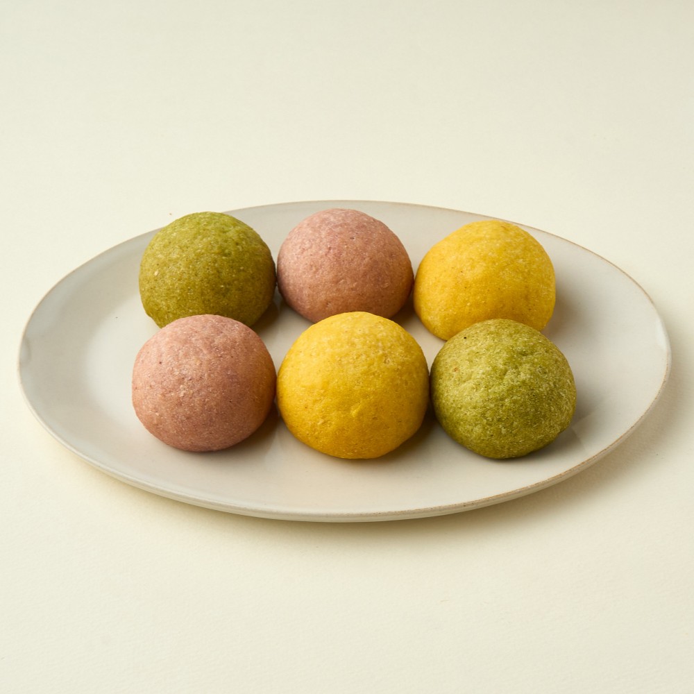 ＜アソート6個セット＞彩り米粉野菜パン(かぼちゃ・紫いも・ほうれん草)