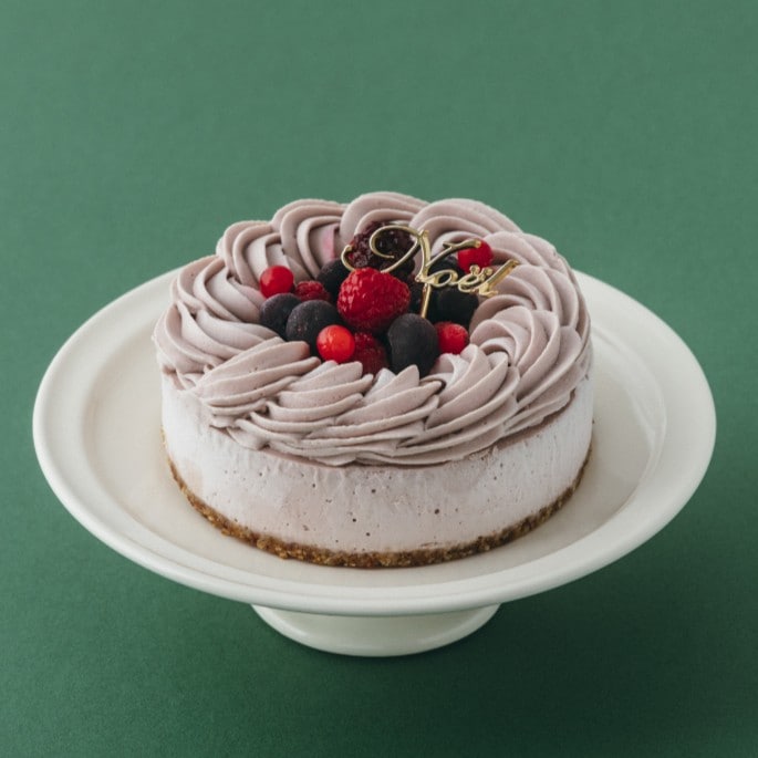 【Xmas専用】（12cm/4号)ヴィーガンローストロベリーケーキ（2～4名分）※12/12以降のお届け