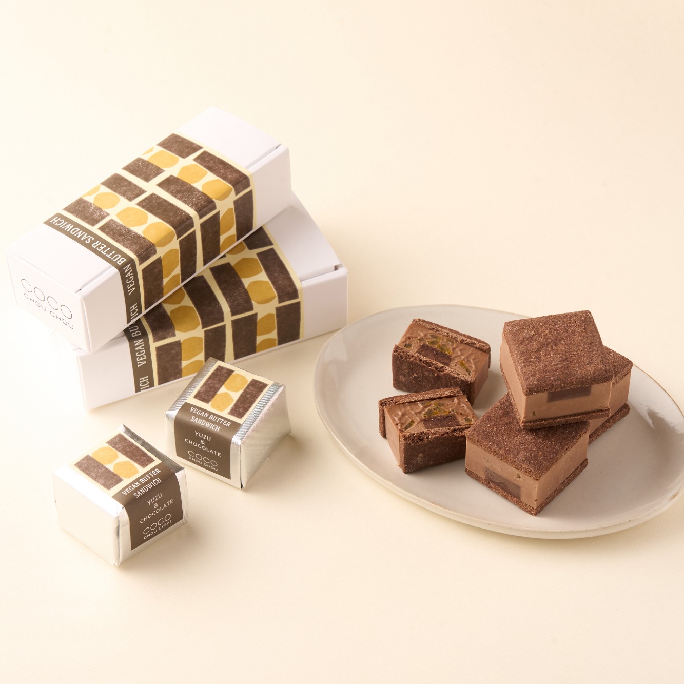 【期間限定】ヴィーガンバターサンド　柚子＆チョコレート(6個セット)