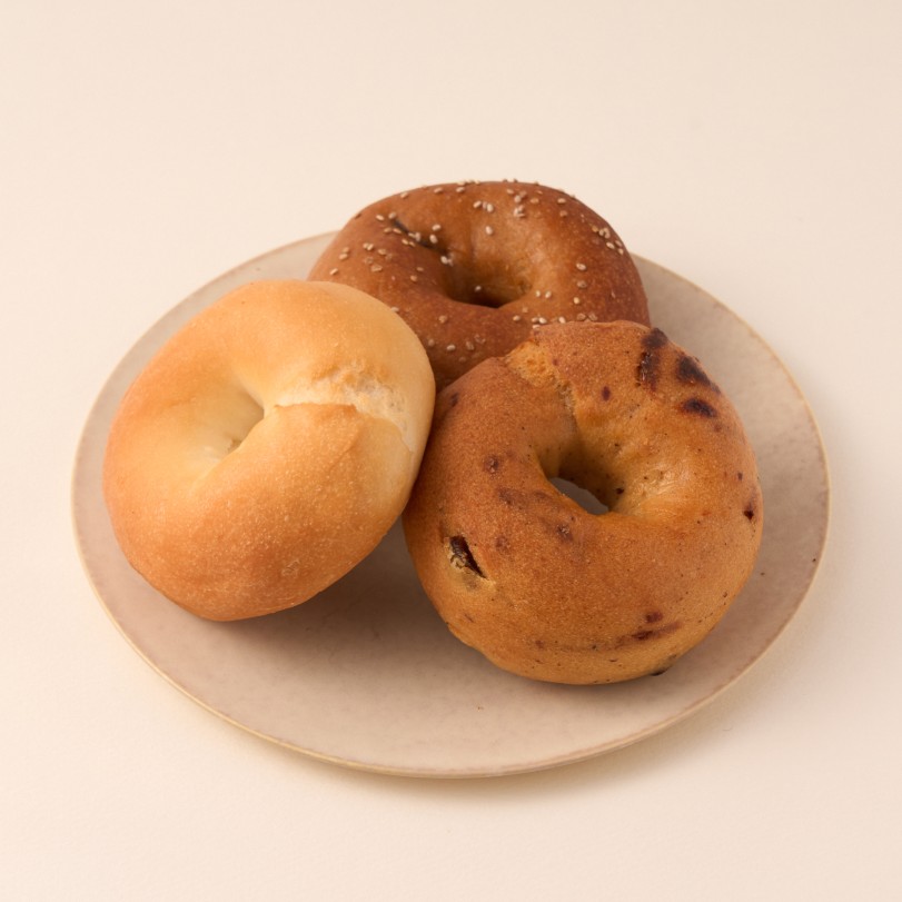 <アソート6個セット>米粉ベーグル・プレーン・ドライイチジク・イタリアンガーリック