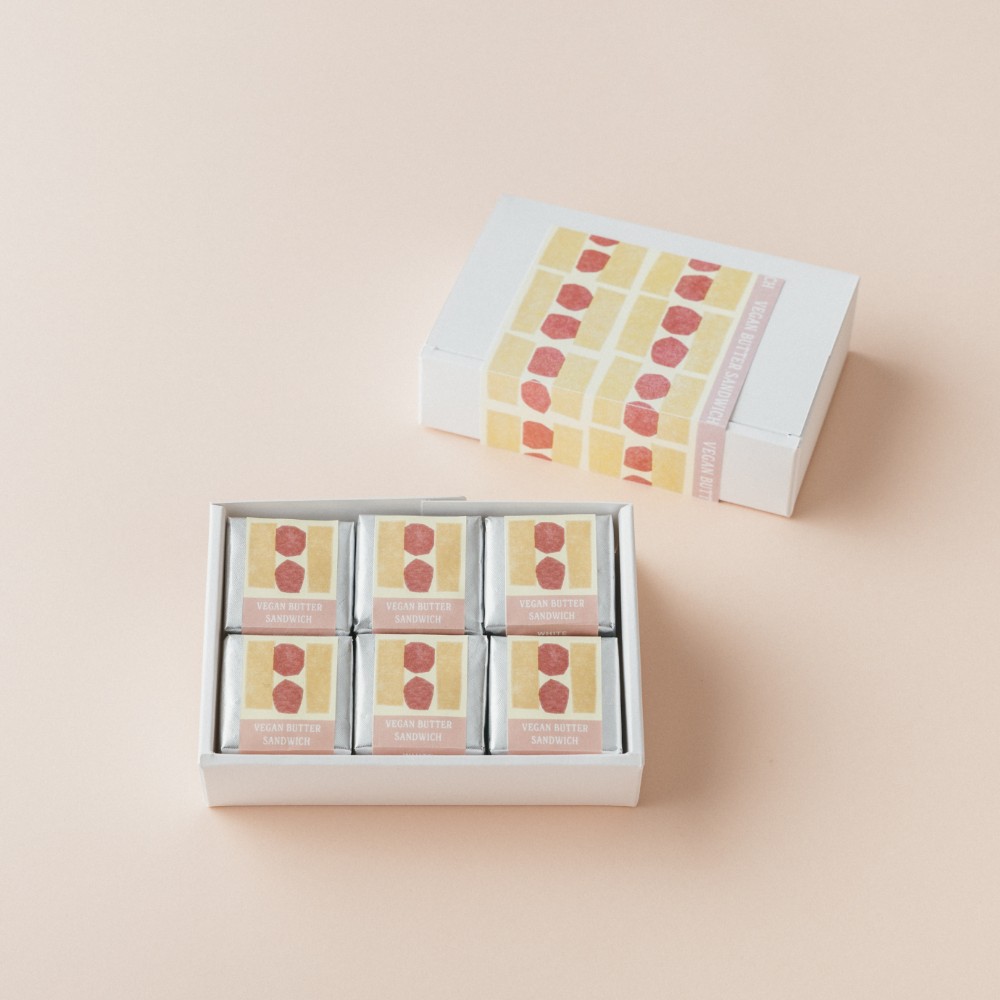 【期間限定】ヴィーガンバターサンド　ストロベリー＆ホワイトチョコレート(6個セット)