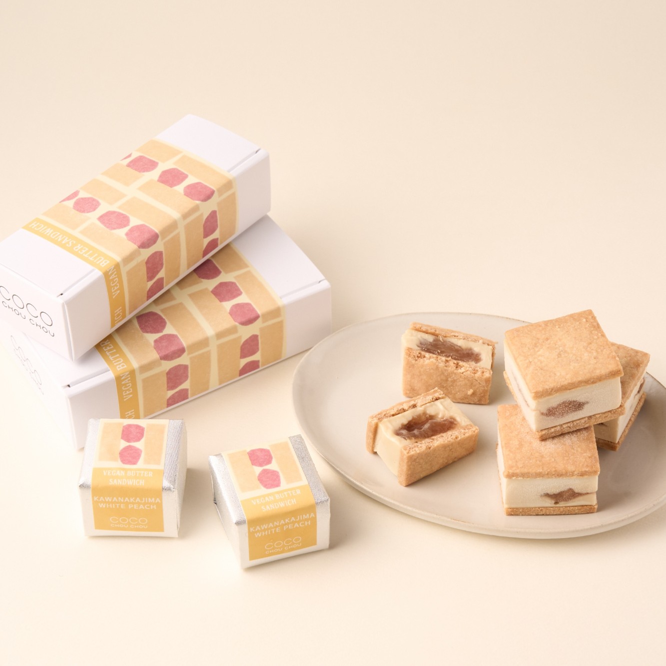 ＜期間限定＞信州ヴィーガンバターサンド 川中島白桃(3個セット)