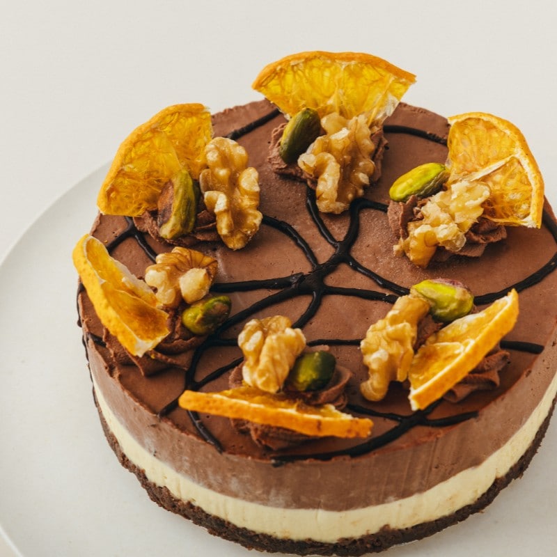 【4号/12cm】ヴィーガンオレンジ&チョコレートケーキ(2～4名分）