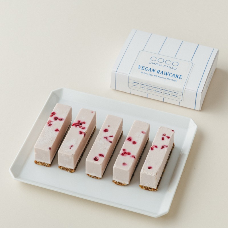※会員様限定30%割引※【ストロベリー】ヴィーガンローケーキ（５本セット）