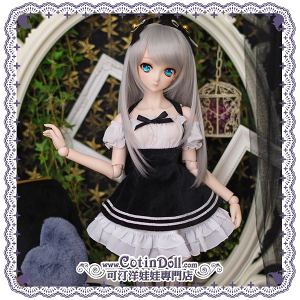 DDドレス】 オフショルフリルメイド服 (S→L胸/DDdy) SMARTDOLL(S→L胸)