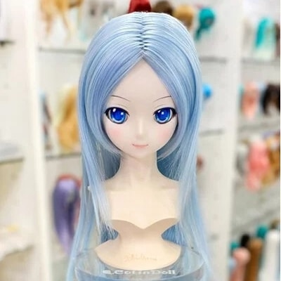 Smart Doll / DD wig ADW061P23 ハーフアップ 雪ミク色