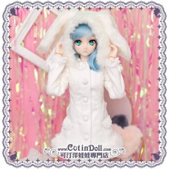 【DDドレス】 モコモコ兔ミミロングコート(S→L胸/DDdy) SMARTDOLL(S→L胸)