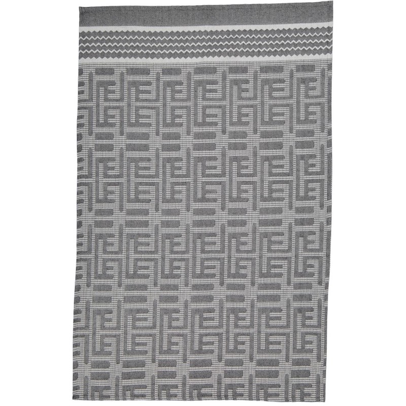 African Jacquard クバワッフル・タオル(Sサイズ) ブラック
