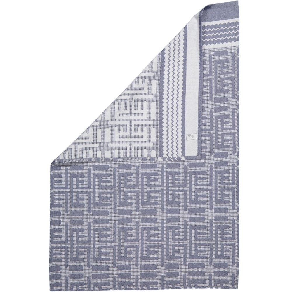 African Jacquard クバワッフル・タオル(Sサイズ) ダークブルー