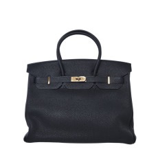 HERMES □K刻印 バーキン 35 トゴ ノワール ゴールド金具 ハンドバッグ