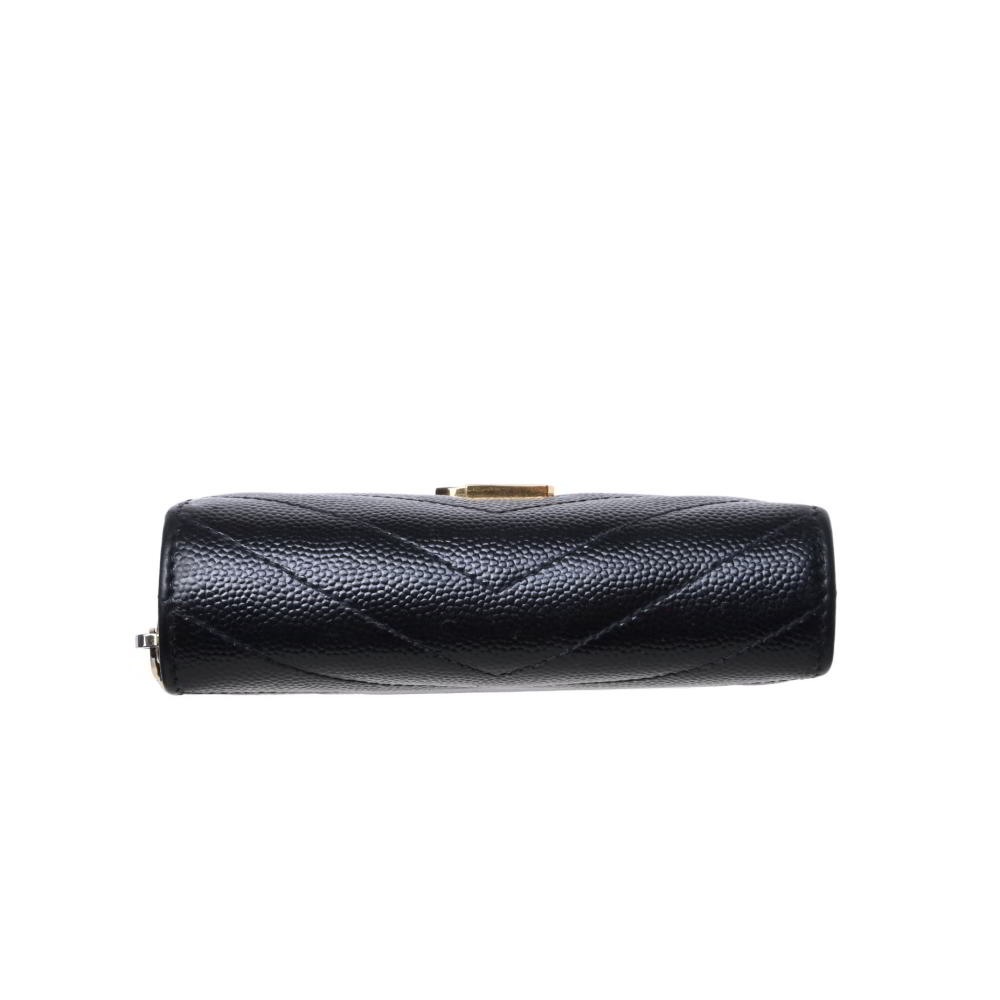 Saint Laurent Paris グレインド プードル エンボスレザー