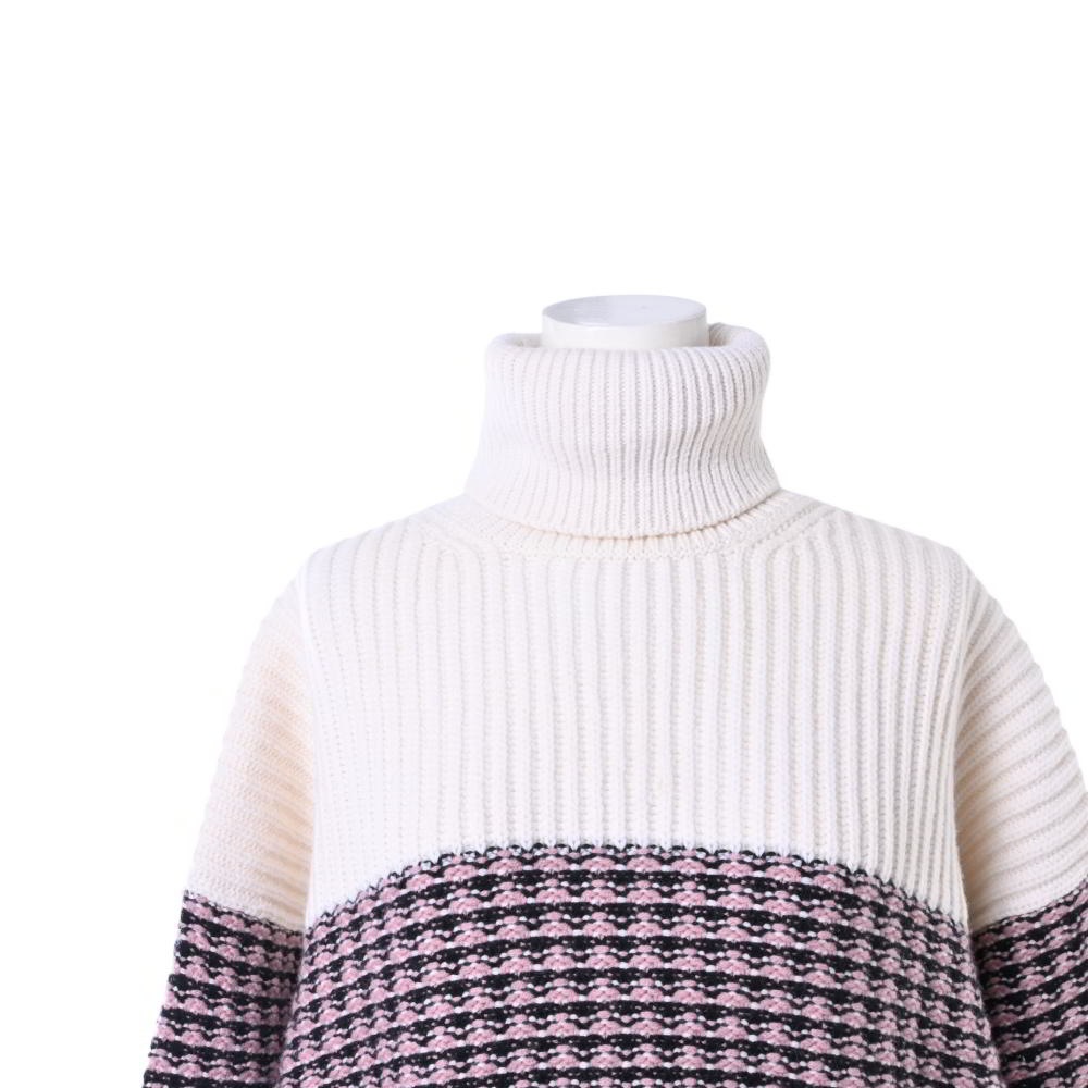 FENDI 袖先ズッカ柄 カシミヤ混 タートルネック ニット | ALL