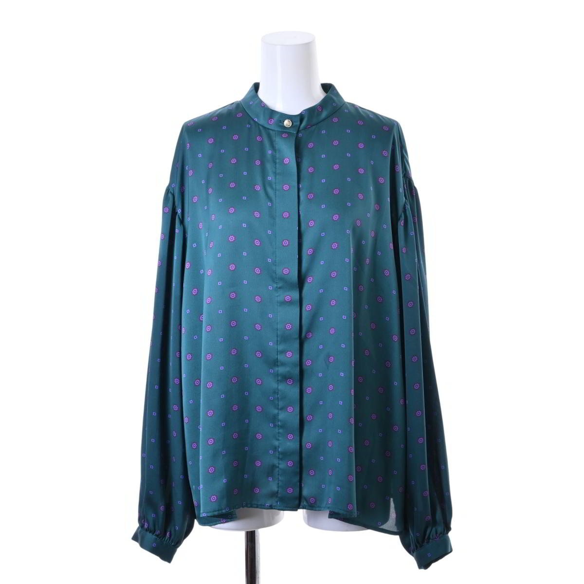 MUVEIL WORK - MUVEIL 小紋柄 パフスリーブ シャツ ブラウス MUVEIL 小紋柄 パフスリーブ シャツ ブラウス | ALL ITEM