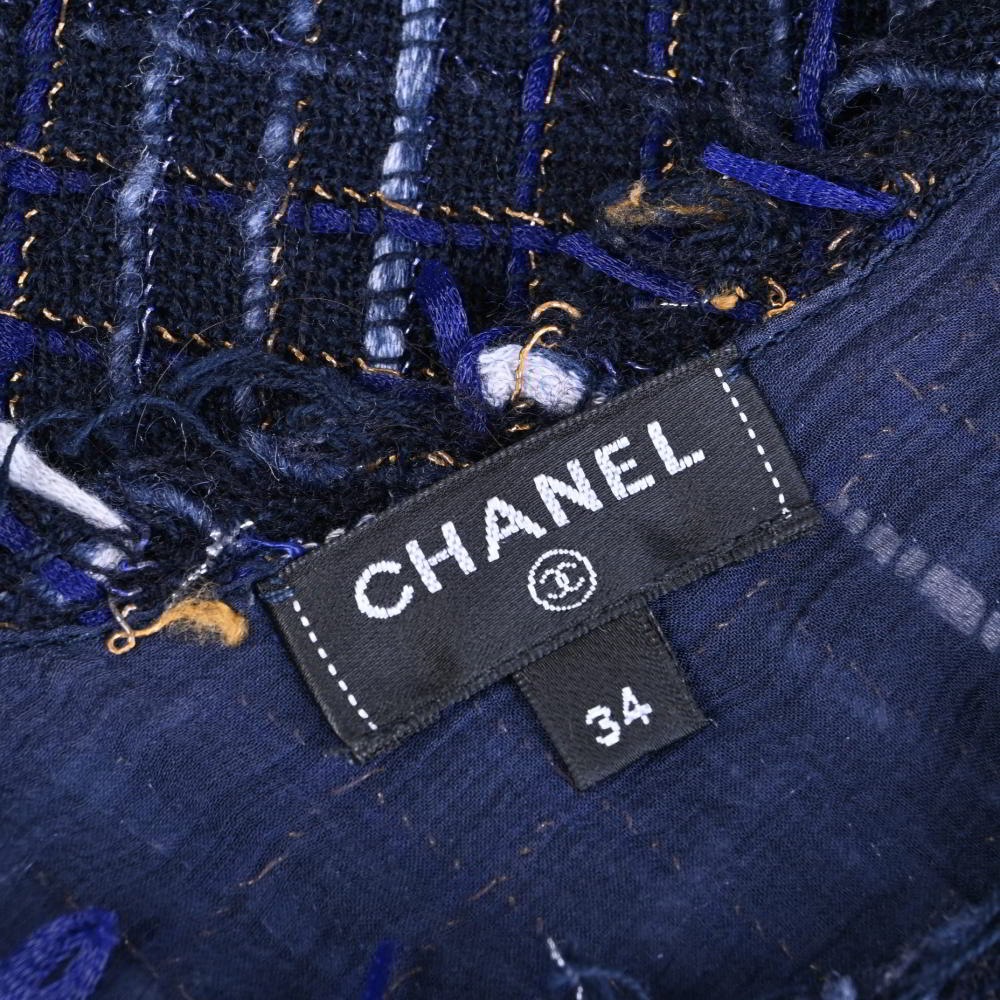 CHANEL P55936 イタリア製 ツイード ノースリーブ トップス