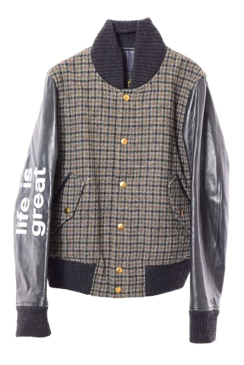 Drawer - Drawer 袖レザー チェック ブルゾン Drawer 袖レザー チェック ブルゾン | ALL ITEM | CYCLE HEARTS