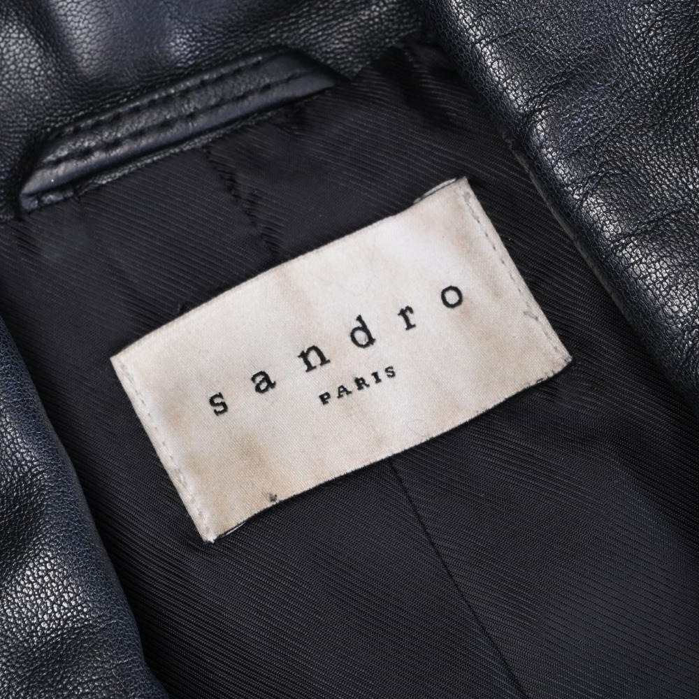 Sandro ラムレザー ダブル ライダースジャケット | ALL ITEM