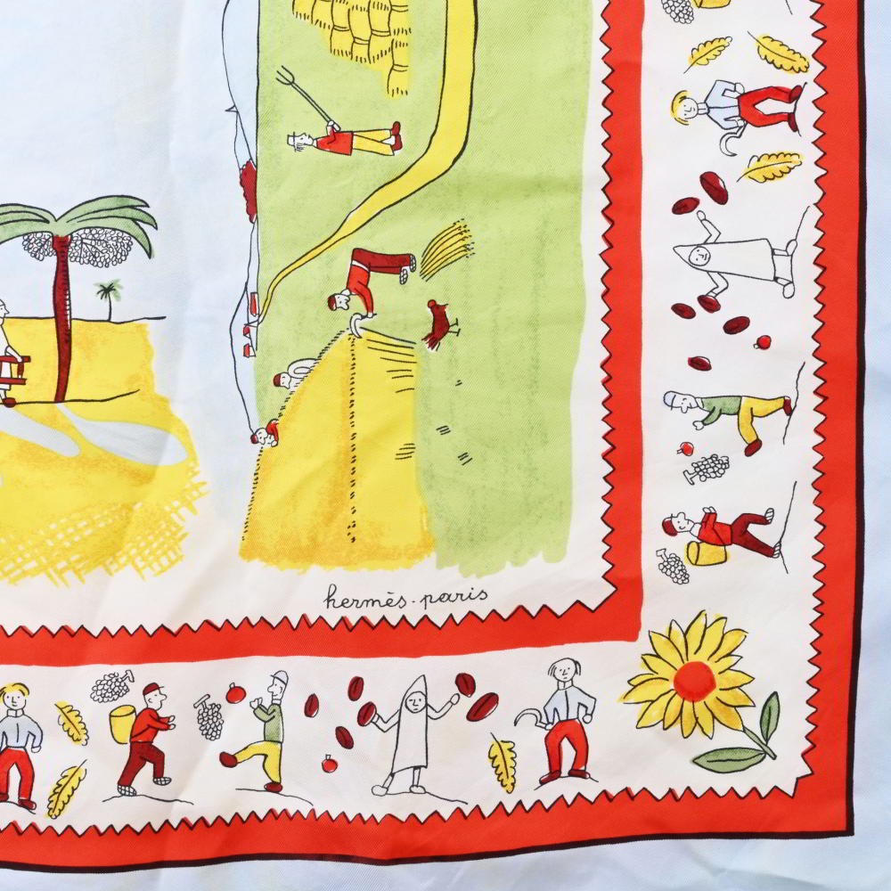 Hermès RETOUR A LA TERRE シルクスカーフ Hermes Silk Scarf Retour a la Terre for sale - My Little