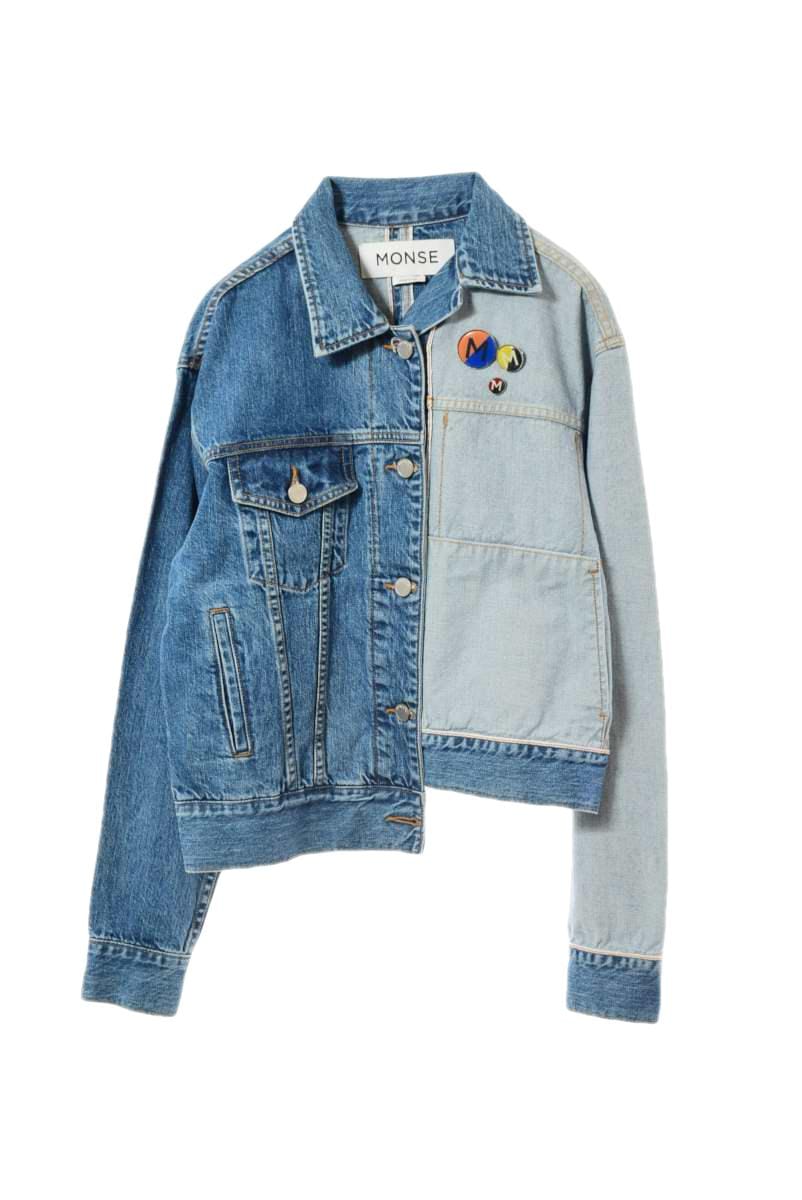 【MONSE】 トレンチ×デニム コンビ/ドッキング パネル ジャケット MONSE】 トレンチ×デニム コンビ/ドッキング パネル ジャケット