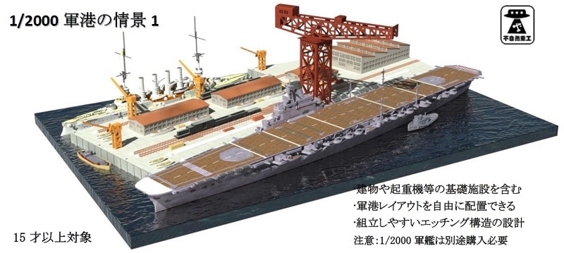1/2000 軍港の情景1 の販売 DAMEYA-NET
