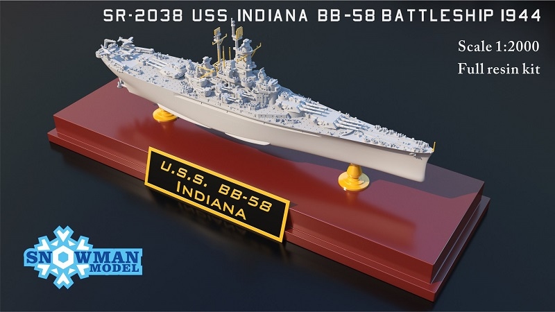 1/2000 アメリカ海軍 BB-58 戦艦インディアナ(1944年時) の 1/2000 アメリカ海軍 BB-58 戦艦インディアナ(1944年時) の