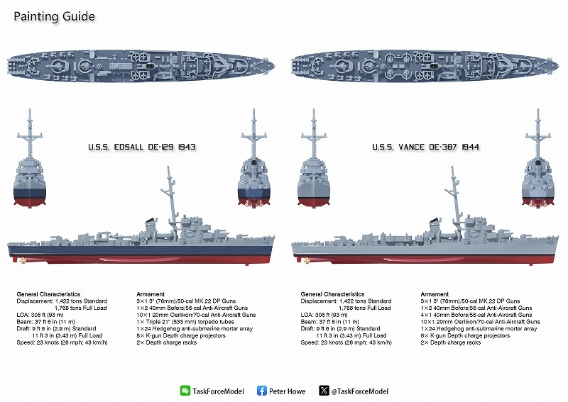 1/2000 アメリカ海軍 護衛駆逐艦コレクション1 の販売 DAMEYA-NET