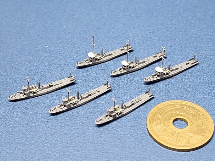 1/2000 測天型敷設特務艇（6隻セット） の販売 DAMEYA-NET