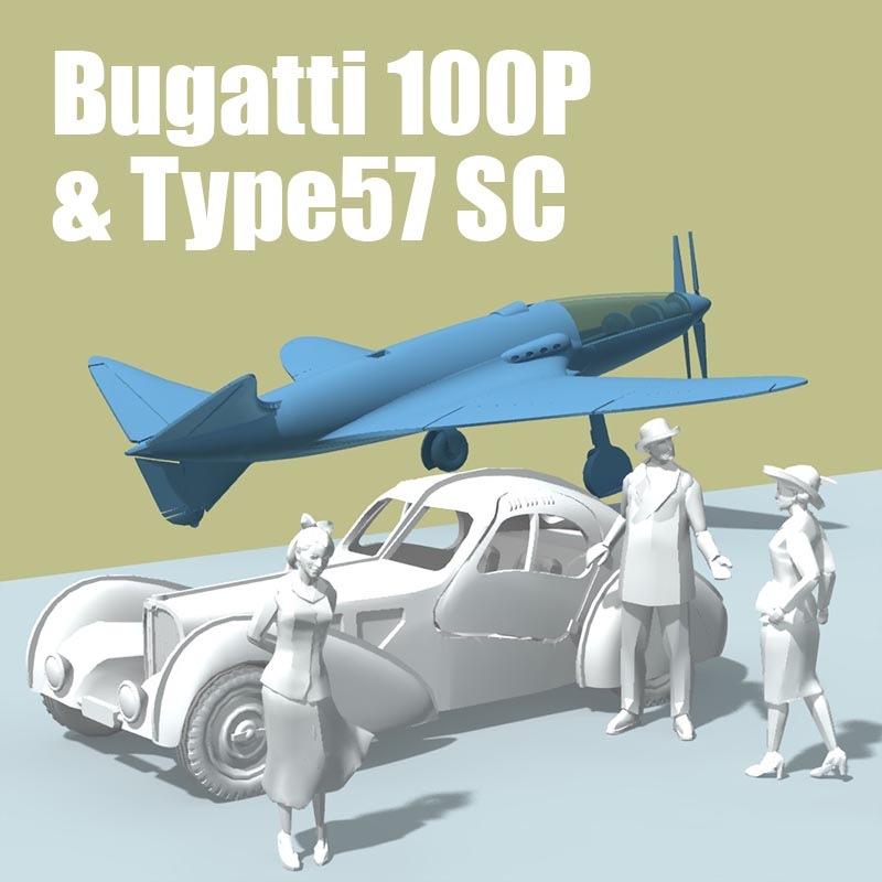 1/144 Bugatti 100P & Type57SCʥ˥塼ǡ