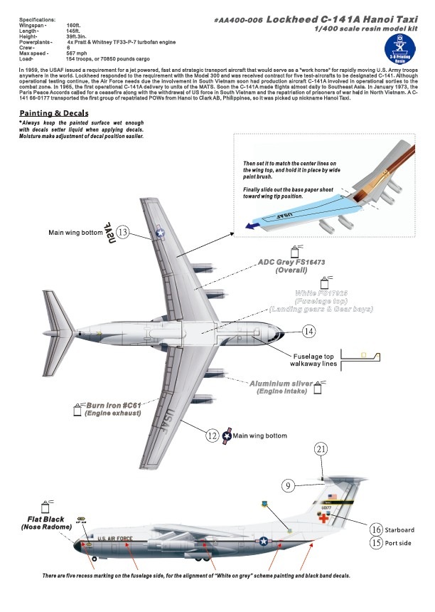 1/400�����å����� C-141A �ϥΥ�����������