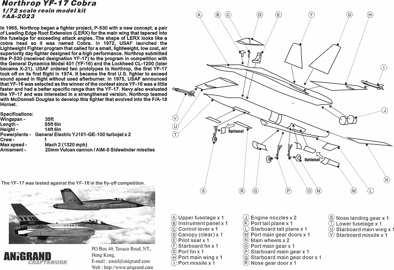 1/72���Ρ������åס�YF-17�����֥�