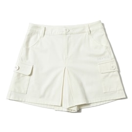 プリーツ入ストレッチキュロットスカート|BOTTOMS