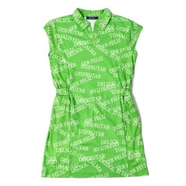 ロゴ総柄ワンピース