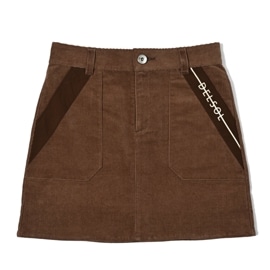 異素材使い　コーデュロイスカート