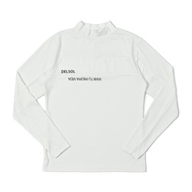 ロゴプリント　切替長袖ハイネックアンダー|DELSOL