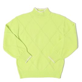 ダイヤ柄ハイネックニット