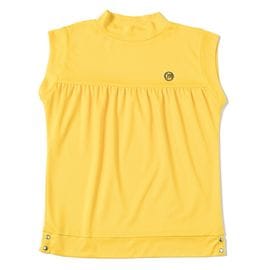 フロントギャザーフレンチスリーブハイネック