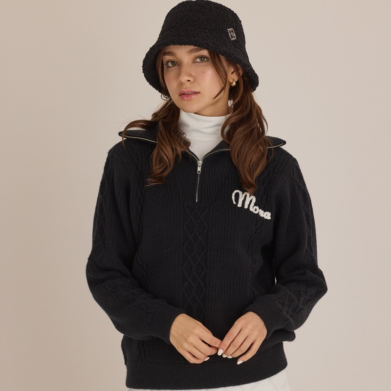 ハーフジップケーブルニット | MONA DELSOL,NEW ITEM | DELSOL GOLF