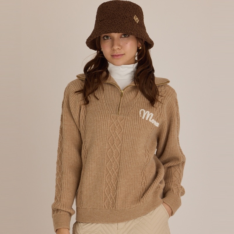 ハーフジップケーブルニット | MONA DELSOL,NEW ITEM | DELSOL GOLF