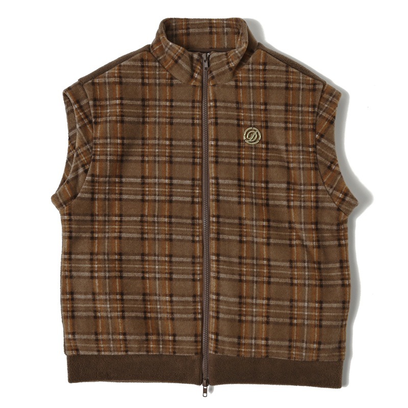 チェック柄フリースベスト（セットアップ対応） | DELSOL | DELSOL GOLF