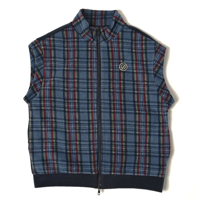 チェック柄フリースベスト（セットアップ対応） | ALL ITEM | DELSOL GOLF