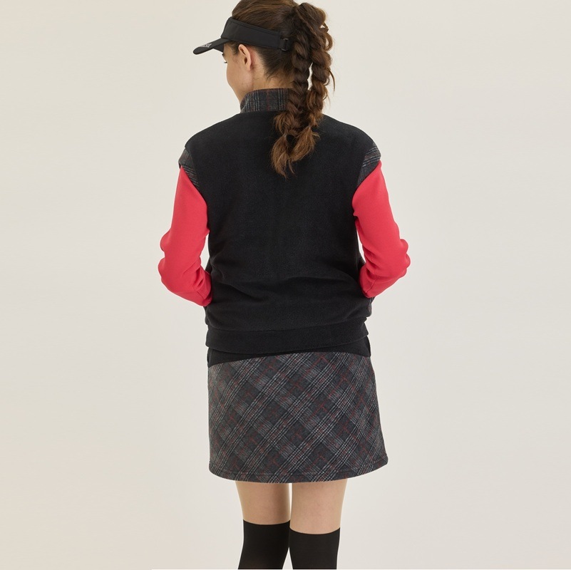 チェック柄フリースベスト（セットアップ対応） | ALL ITEM | DELSOL GOLF