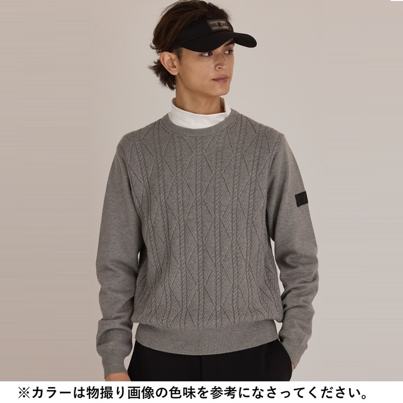 メンズ 変形ダイヤ柄クルーネックニット | MEN'S,NEW ITEM | DELSOL GOLF