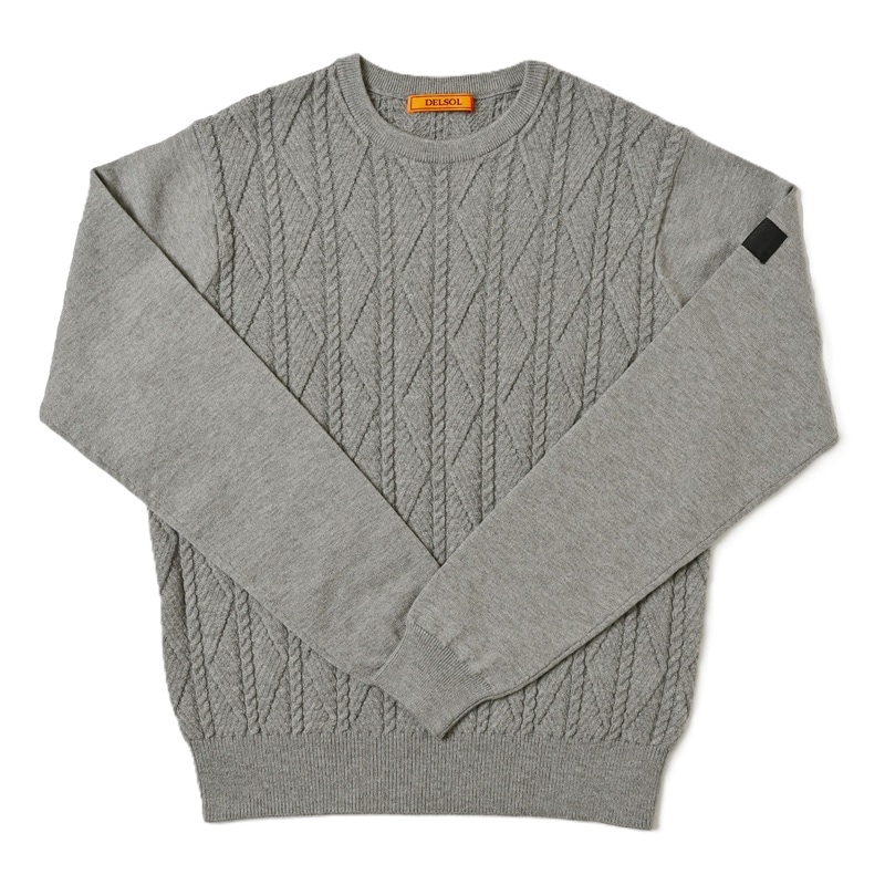 メンズ 変形ダイヤ柄クルーネックニット | MEN'S,NEW ITEM | DELSOL GOLF
