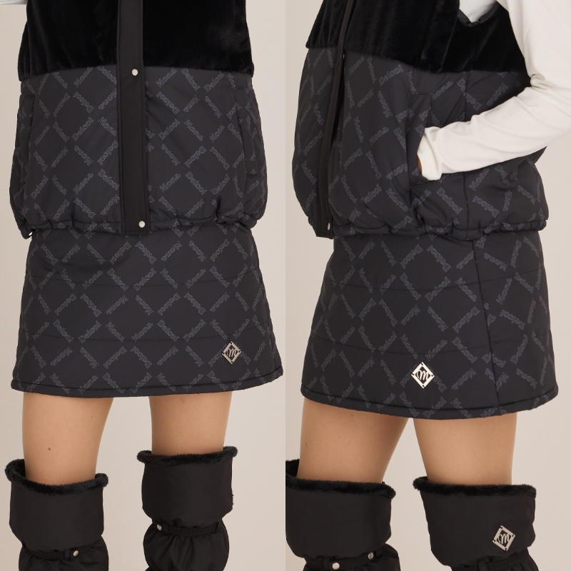 総ロゴ台形中綿スカート(セットアップ対応) | MONA DELSOL,NEW ITEM